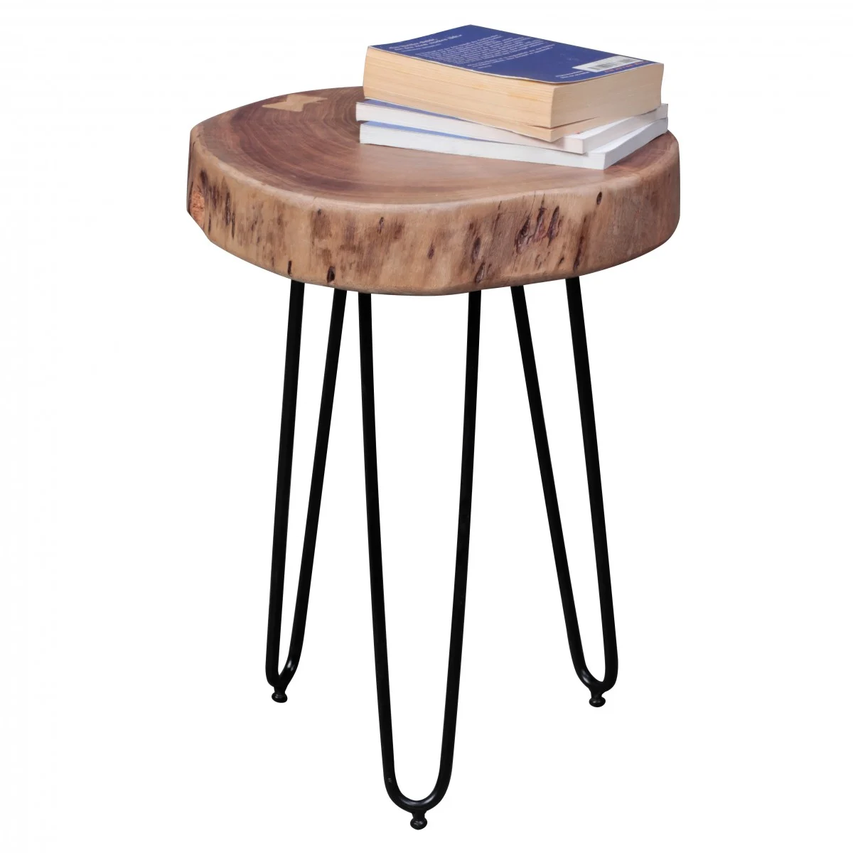 Beistelltisch Massivholztisch WABEN 35x35 cm Holz Akazie - Fun Möbel