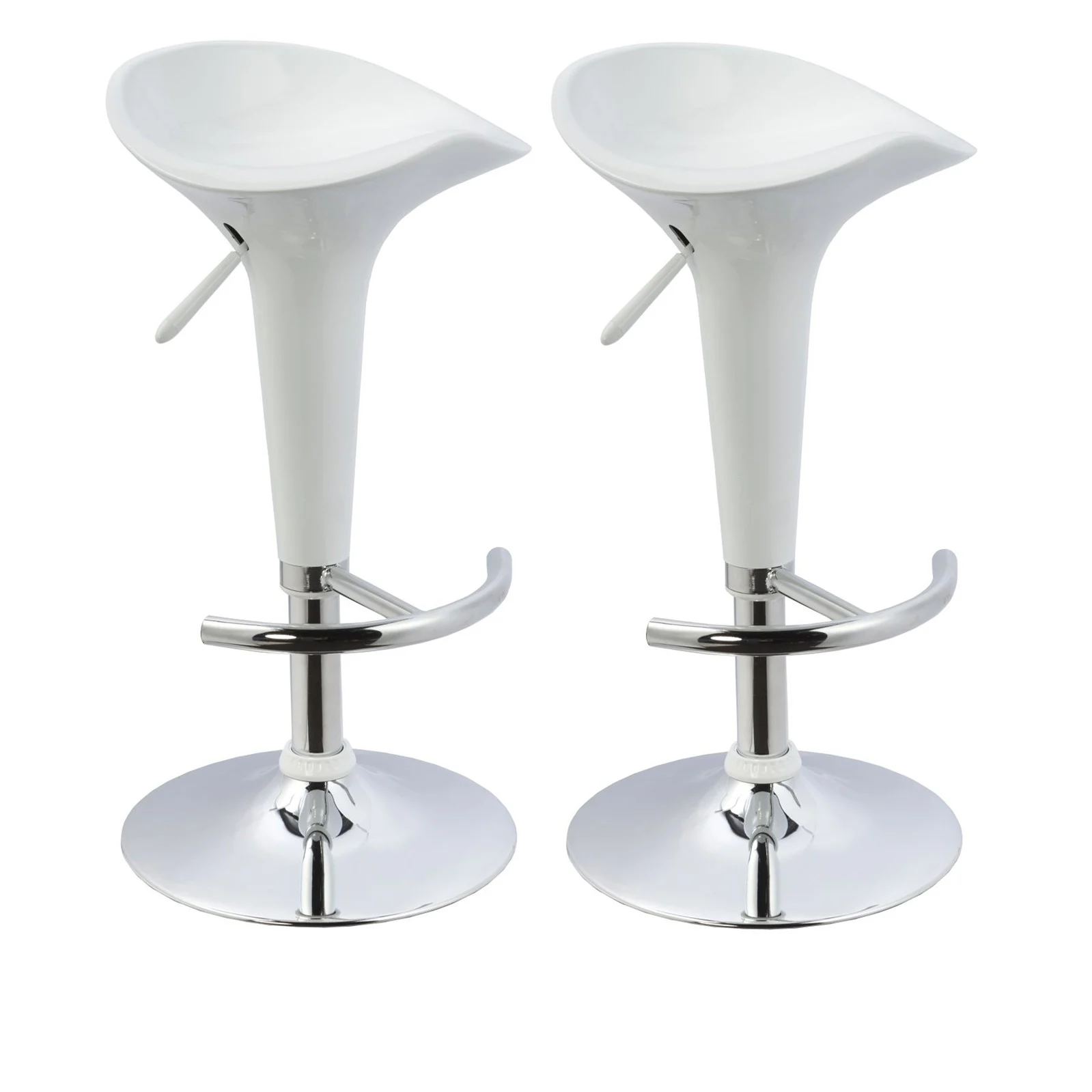Barhocker Hocker 2er Set - Nr 120 - Kunstoff Weiss