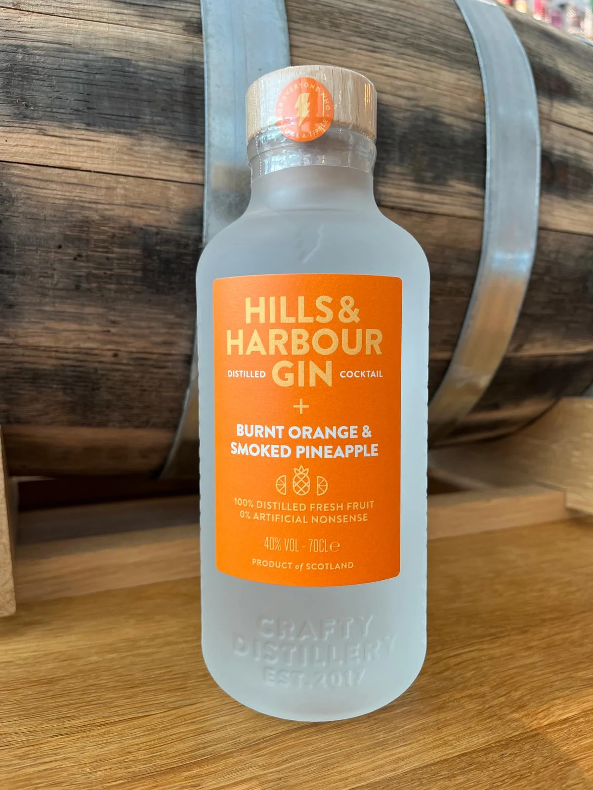 Hills&Harbour Gin Cocktail burnt Orange smoked Pineapple - FASMAS