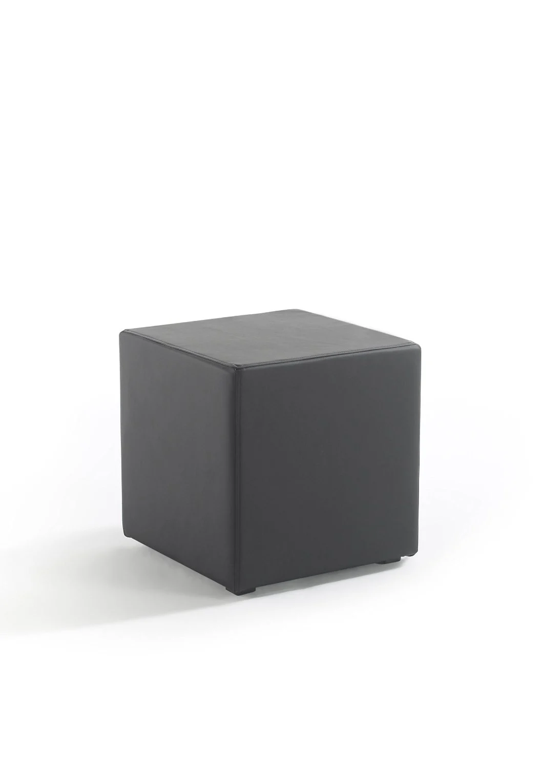 Sitzwürfel Sitzhocker Schminkhocker Hocker Kunstleder Grau 45x42x42 cm - Fun Moebel