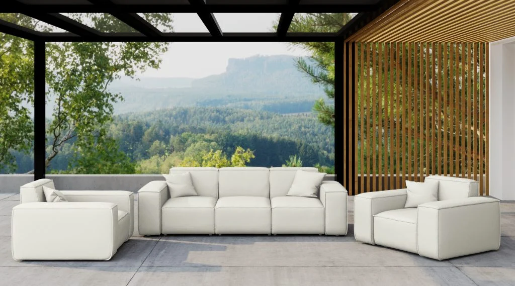 Gartenmöbel Set 3 1 1 für Garten, Terrasse, Gartenmöbel, MALIBU Lounge Set, gemütlich und komfortabel - Wintergarten