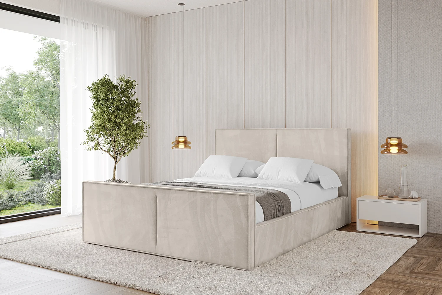 Polsterbett EMMI-Z Beige - Casablanca 2301 120x200 cm