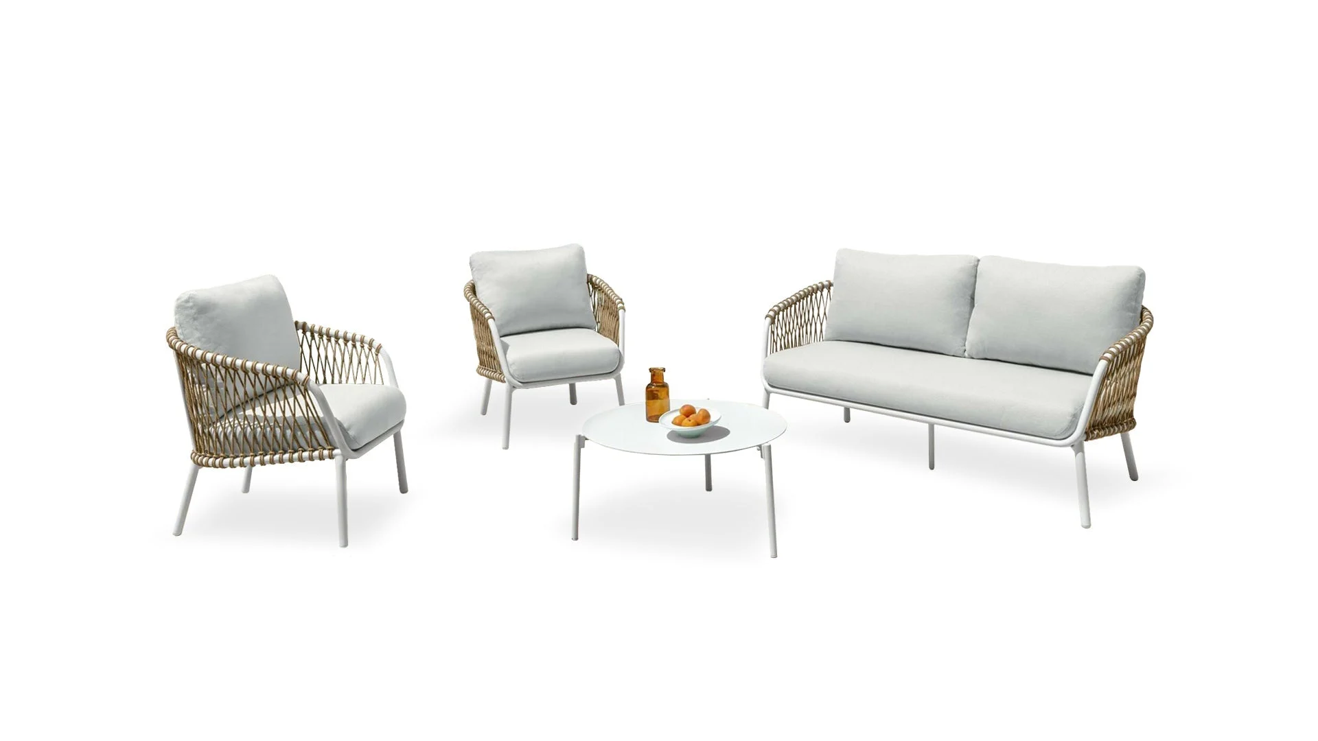 Abel set no. 1 sofa + no. 2 armchairs + no. 1 coffee table for outdoor use - Talenti