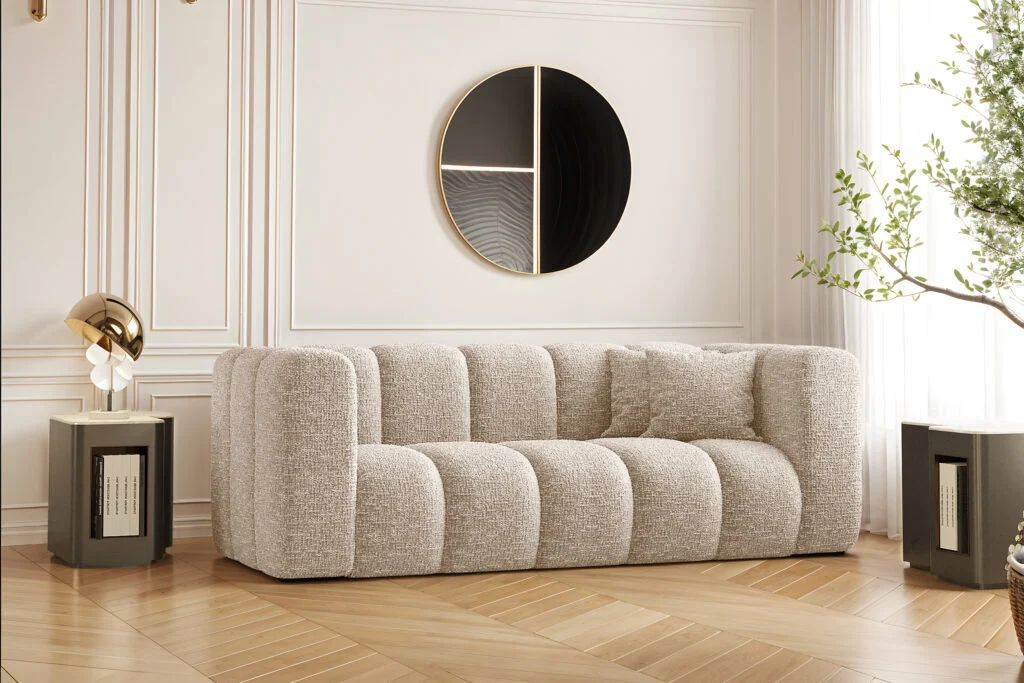Couch, Sofa, Zweisitzer-Sofa Grand Modular Stoff Haga