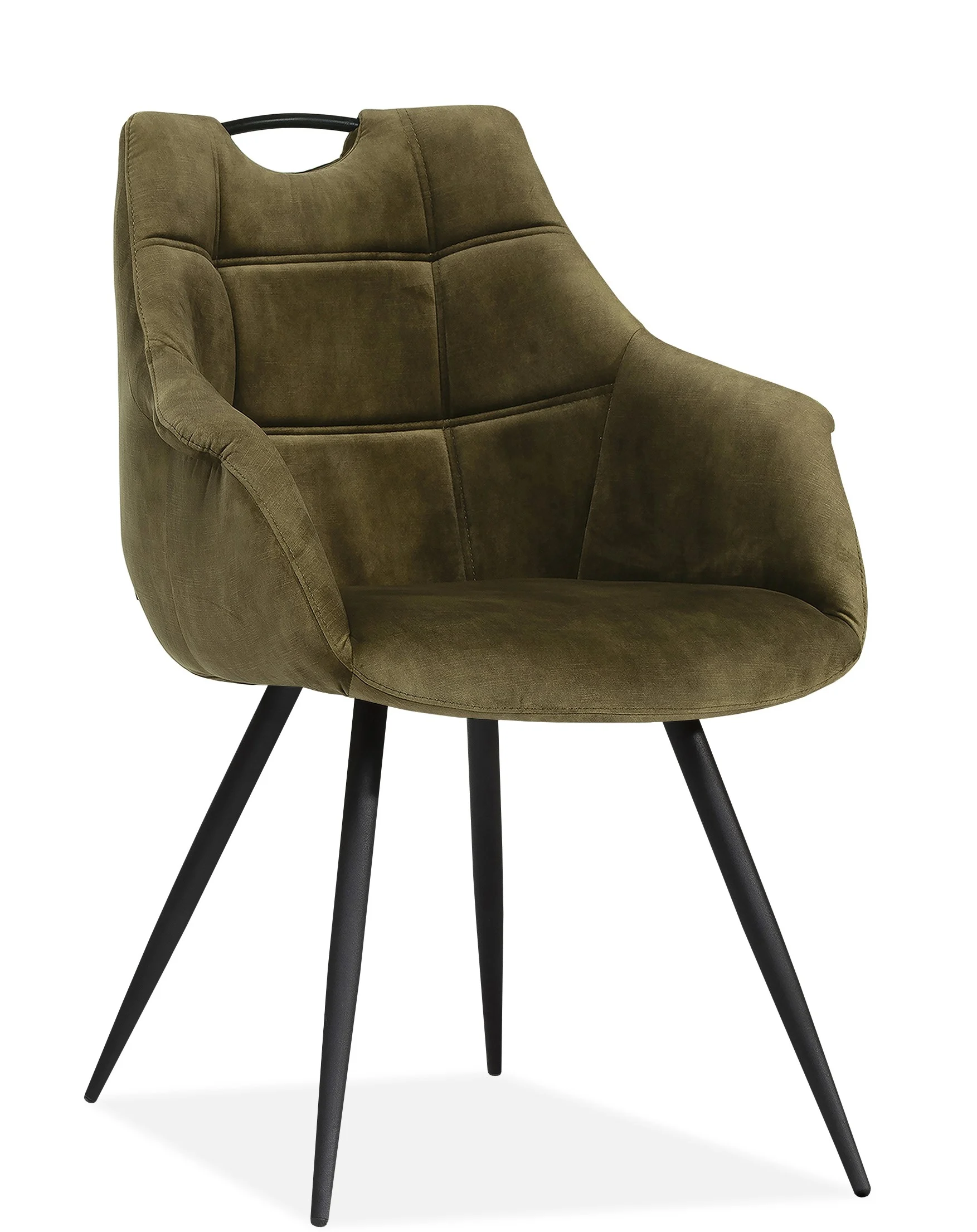 Maxfurn Ayla Dining Stuhl mit Armlehne Metall/Goldly Stoff