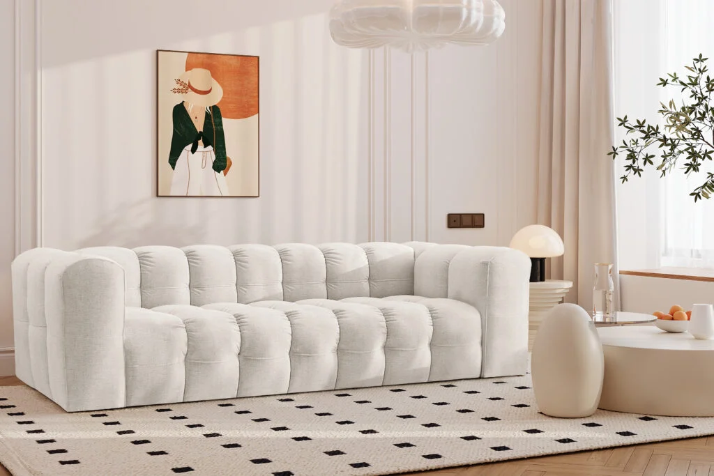 Sofa 4-Sitzer, Komfort Couch BALOO, stoff Schenille