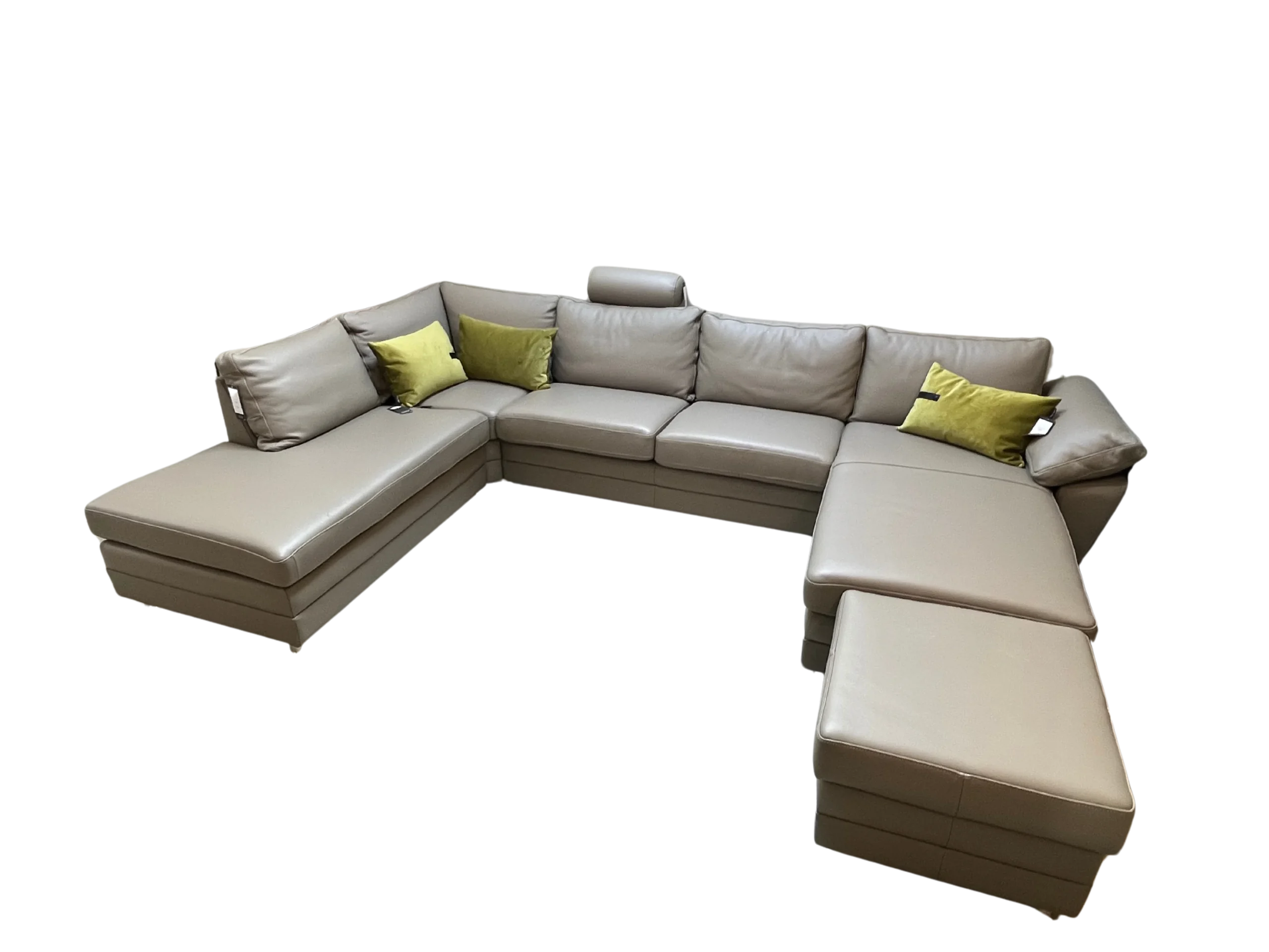 Palermo Sofa Leder Royal Grey | Outlet - FASMAS