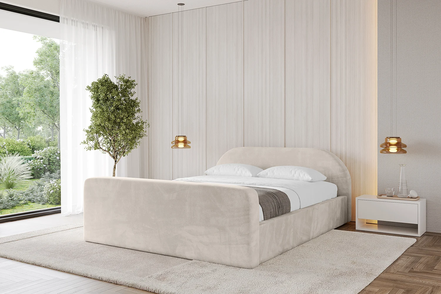 Polsterbett TIVON-Z-v1 Beige - Casablanca 2301 120x200 cm