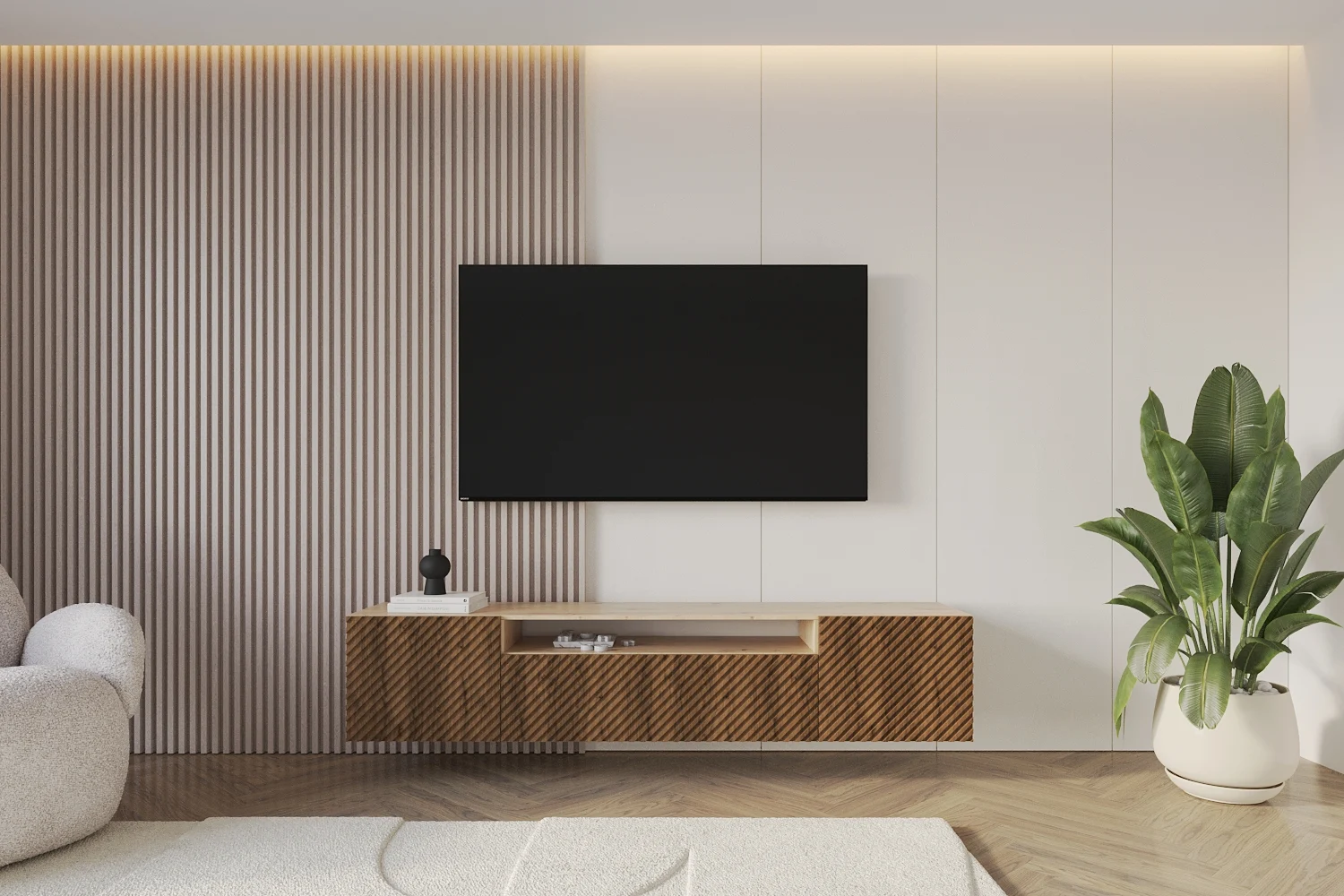 Lowboard ZENO offen Artisan und Katania 200 cm - Altdecor