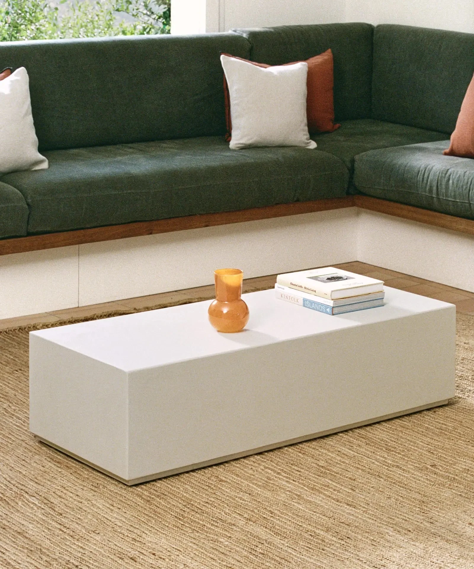 Mesa de Centro Alargada en Microcemento Fiama (120 cm) - Northdeco