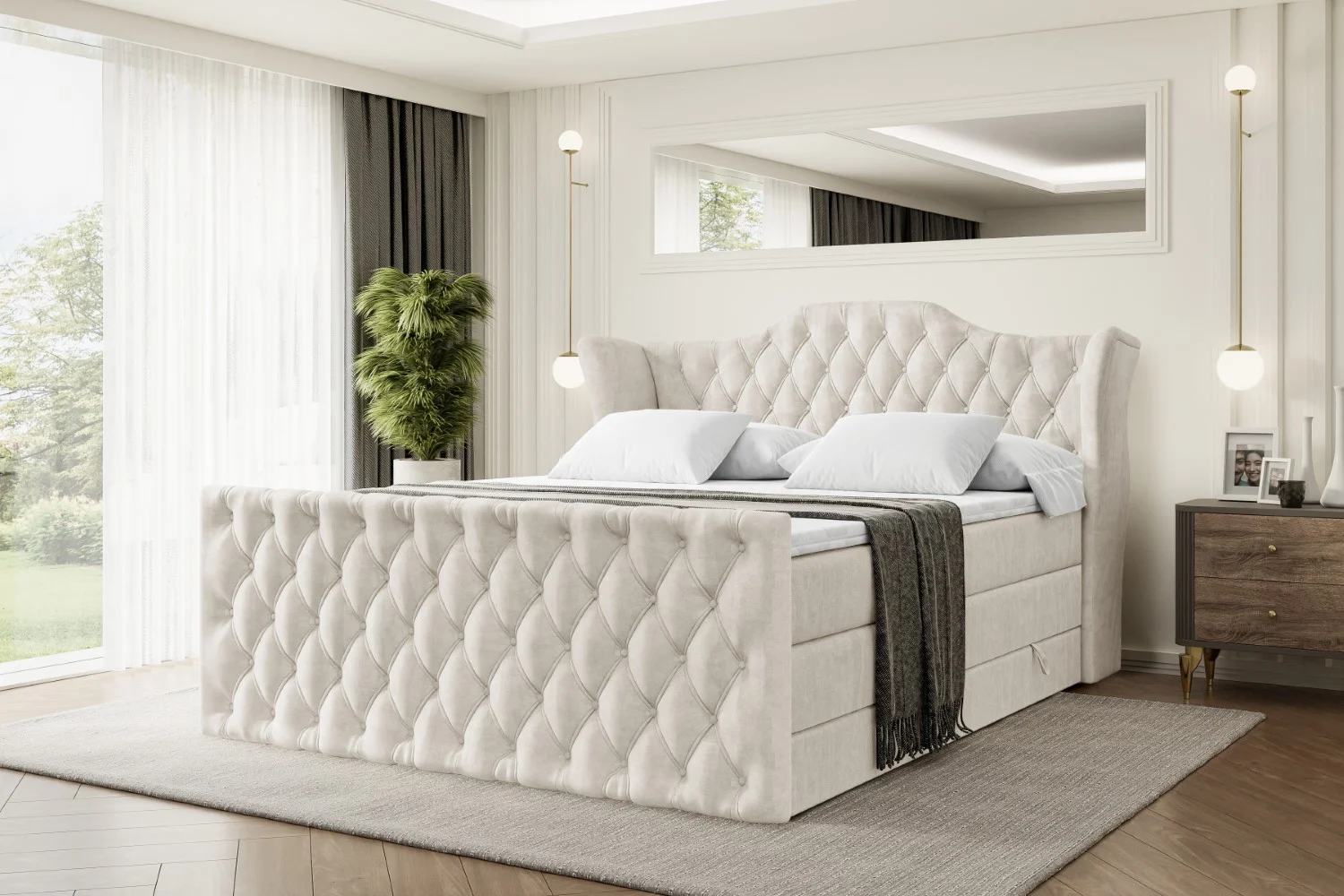 Boxspringbett VILA-Z KING Beige - Casablanca 2301 120x200 cm