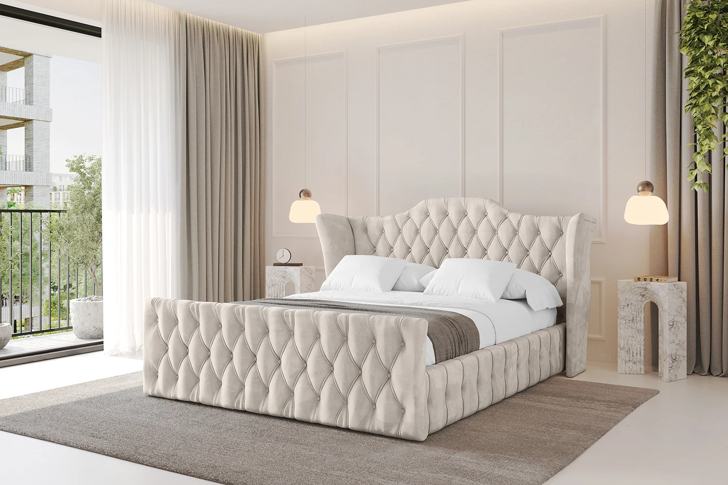 Polsterbett MODY-Z Beige - Casablanca 2301 120x200 cm