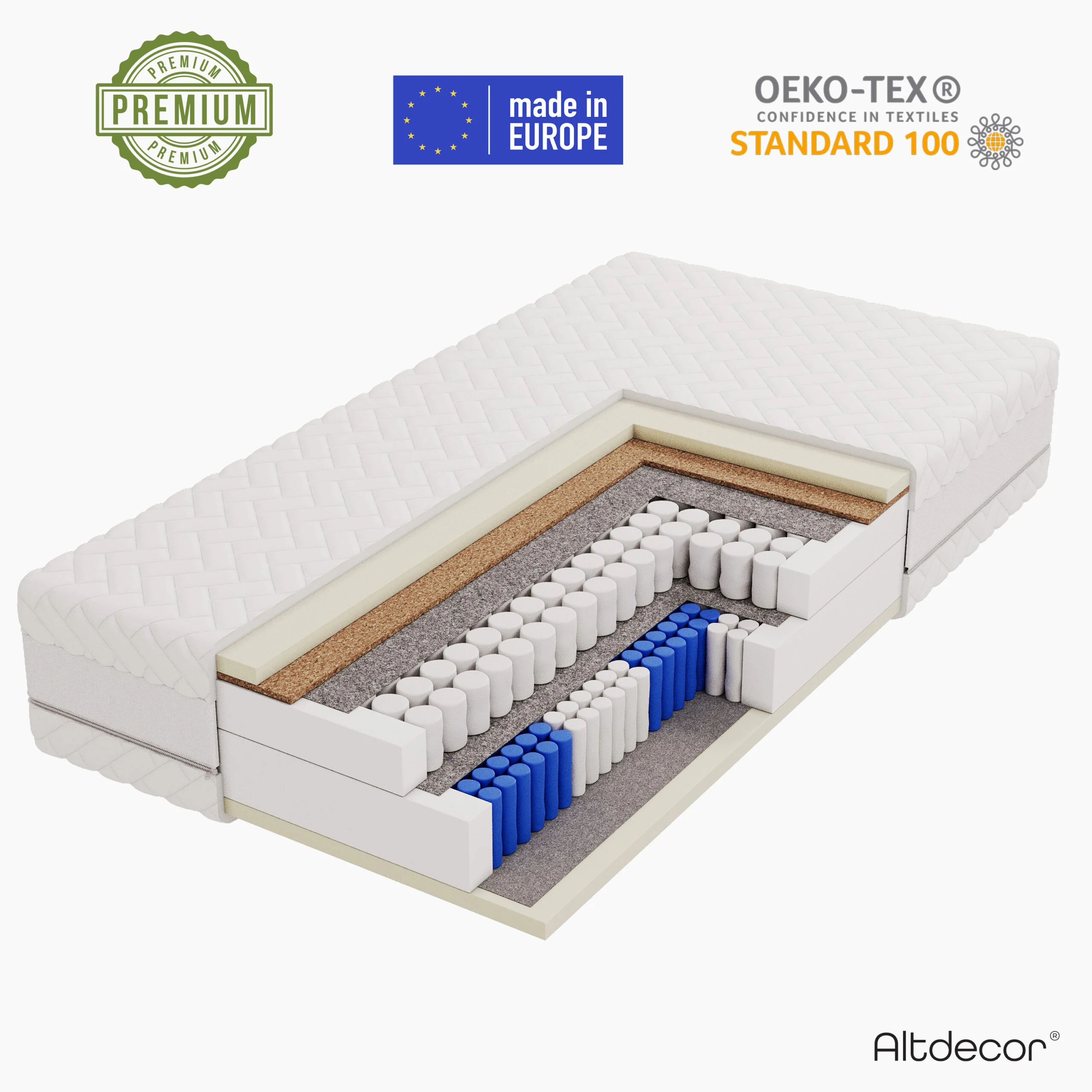 Taschenfederkernmatratze MINTA 100x200 cm - Altdecor