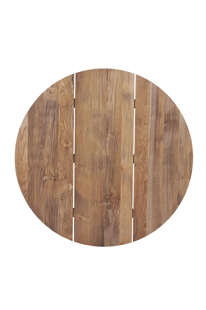 Diamond Garden San Marino recycled Teak Tischplatte 3 Planken Ø120 cm