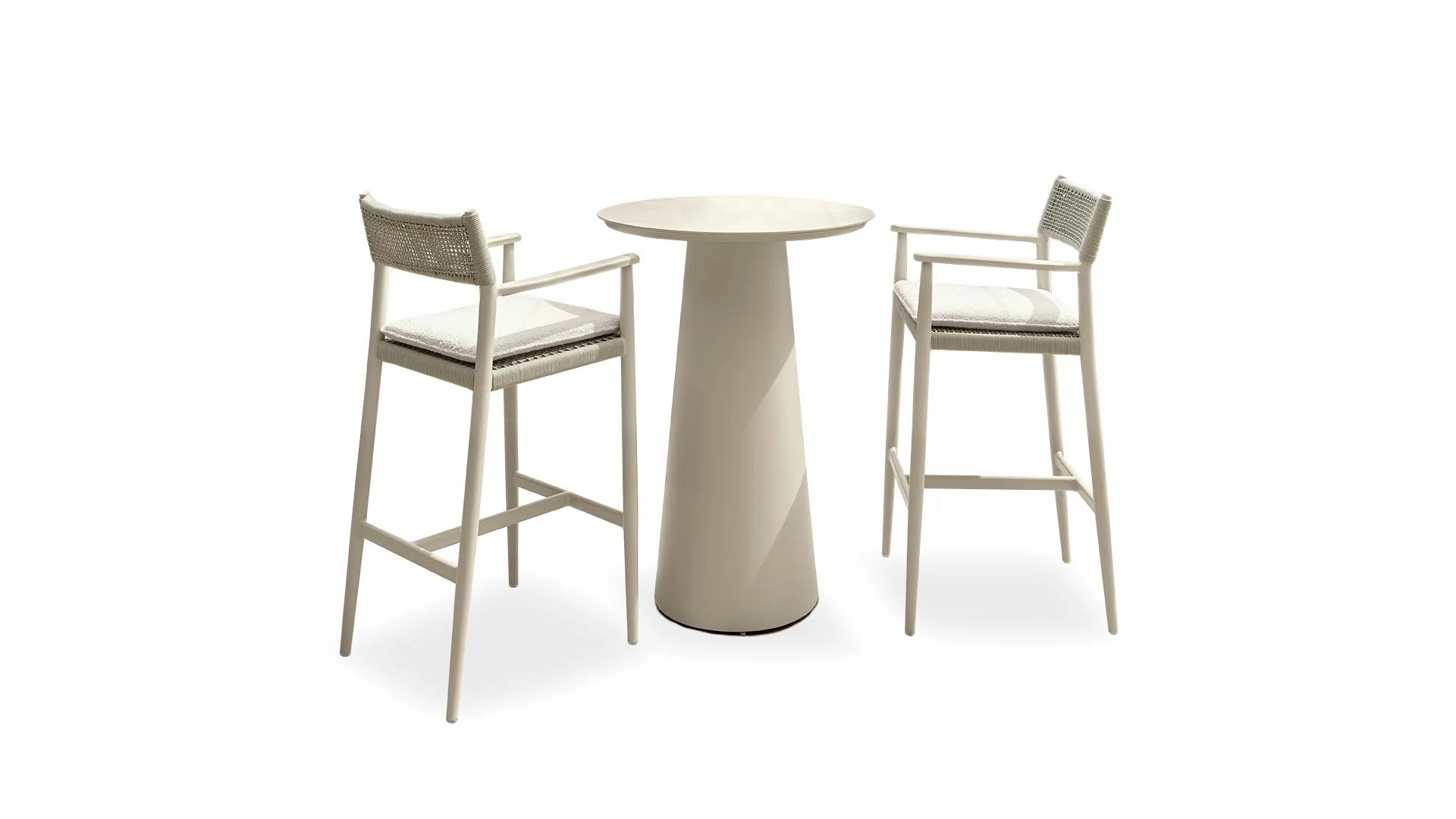 Dolcevita alu barset: tisch + 2 hocker - Talenti