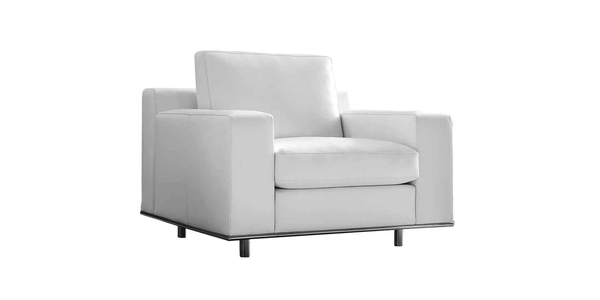 DOS armchair in fabric or leather - Design made in italy