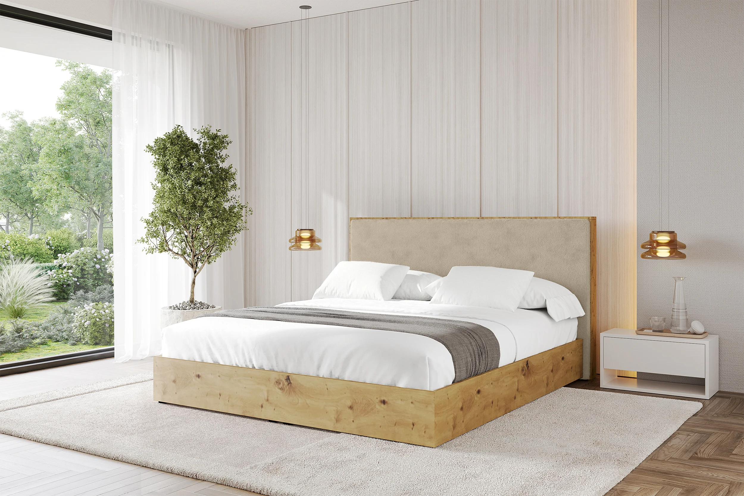 Polsterbett ENZO9 Beige - Lapitt 29 120x200 cm