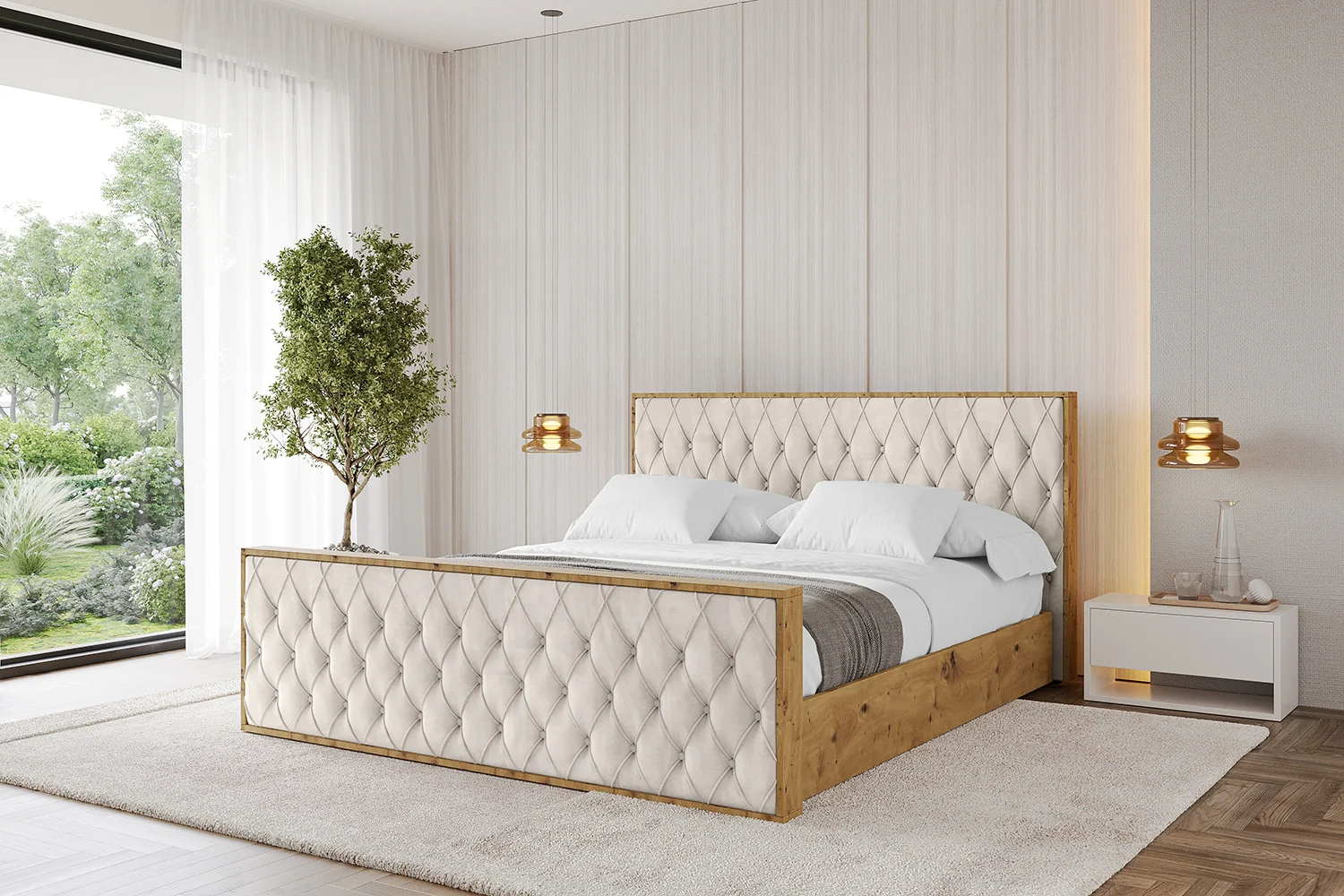Polsterbett ENZO5-Z Beige - Casablanca 2301 120x200 cm
