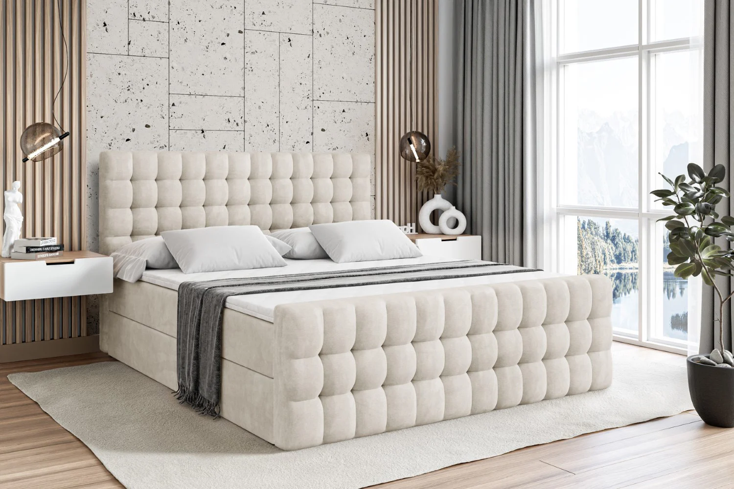 Boxbett VIONE-Z Beige - Casablanca 2301 120x200 cm