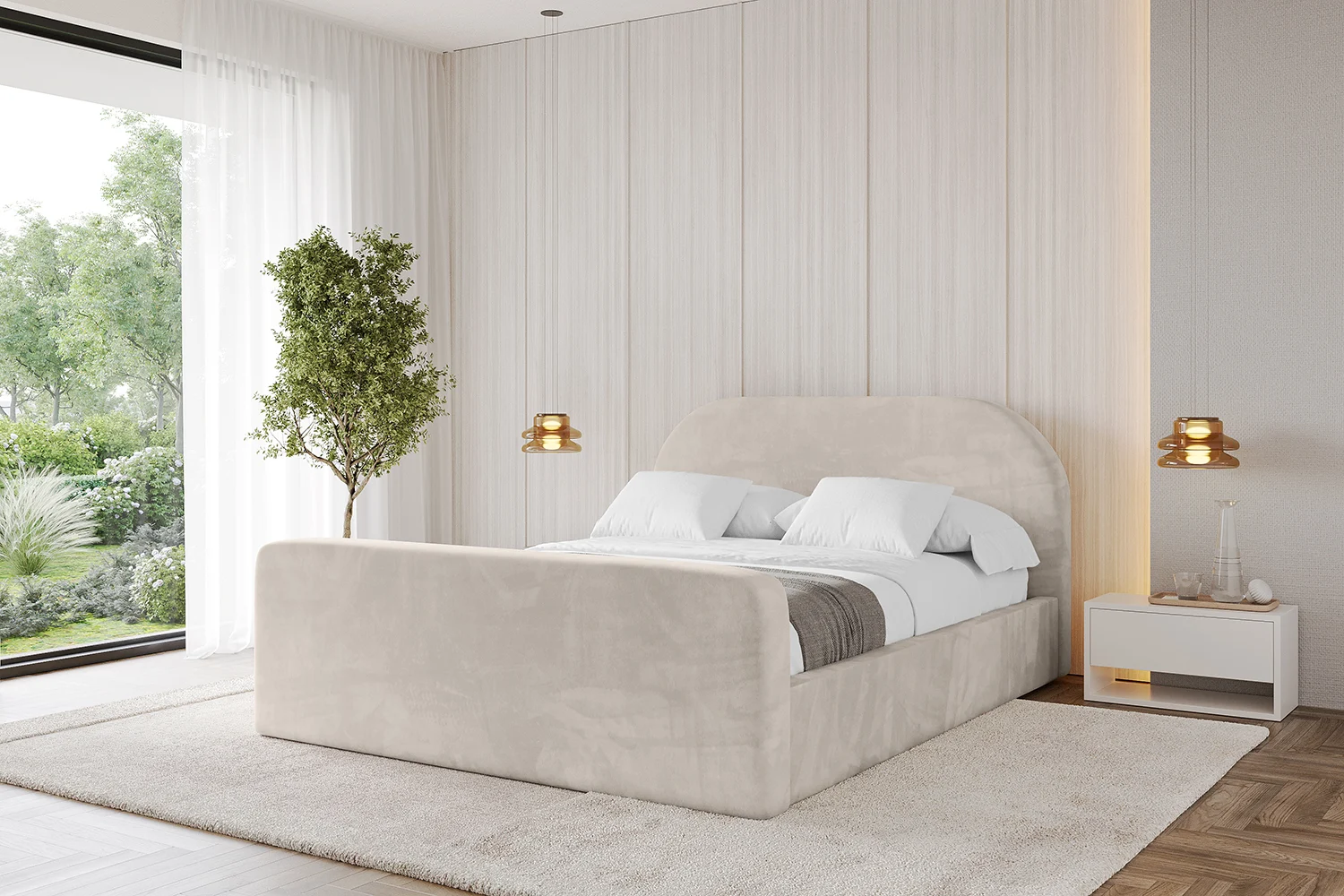 Polsterbett TIVON-Z Beige - Casablanca 2301 120x200 cm