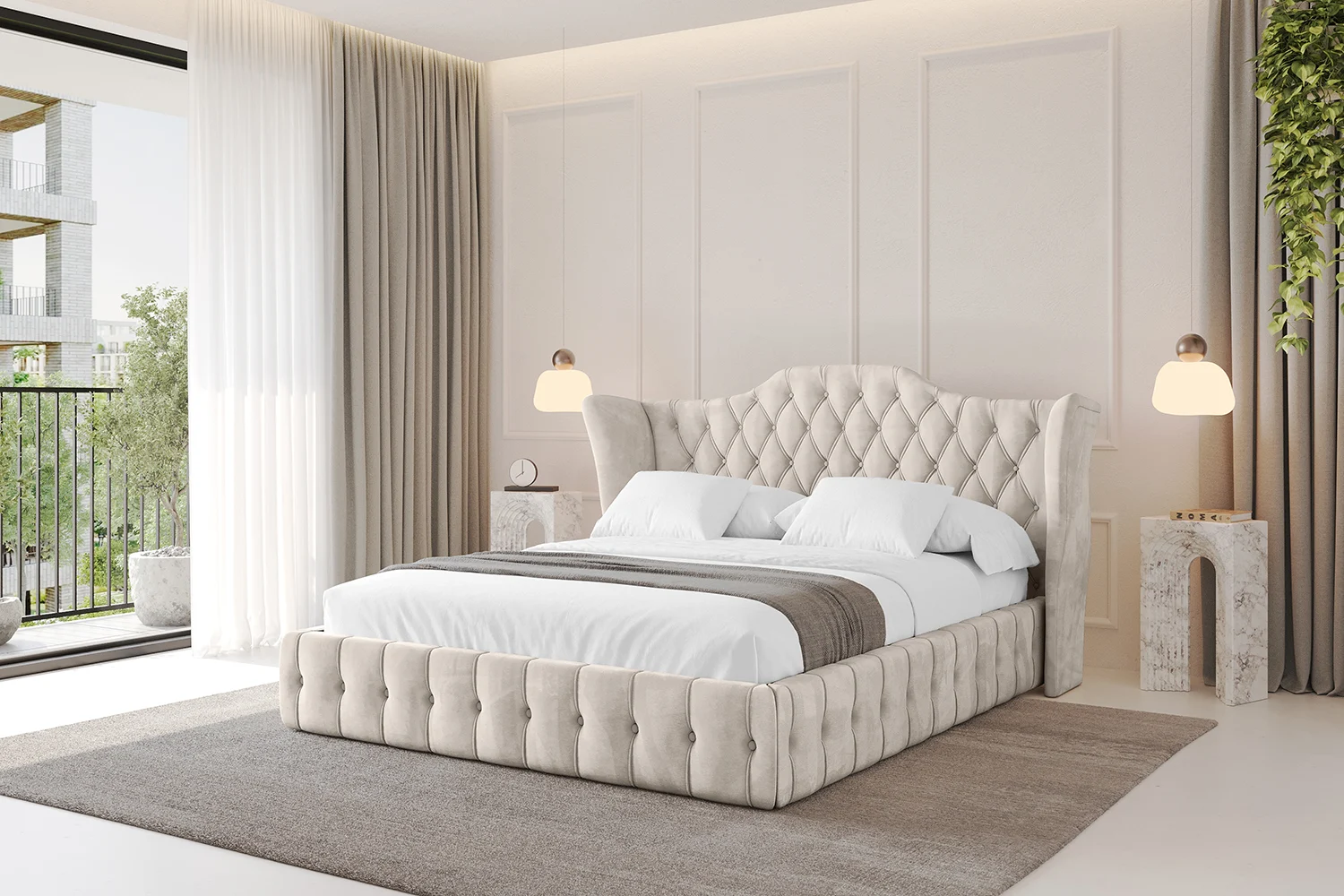 Polsterbett MODY Beige - Casablanca 2301 120x200 cm