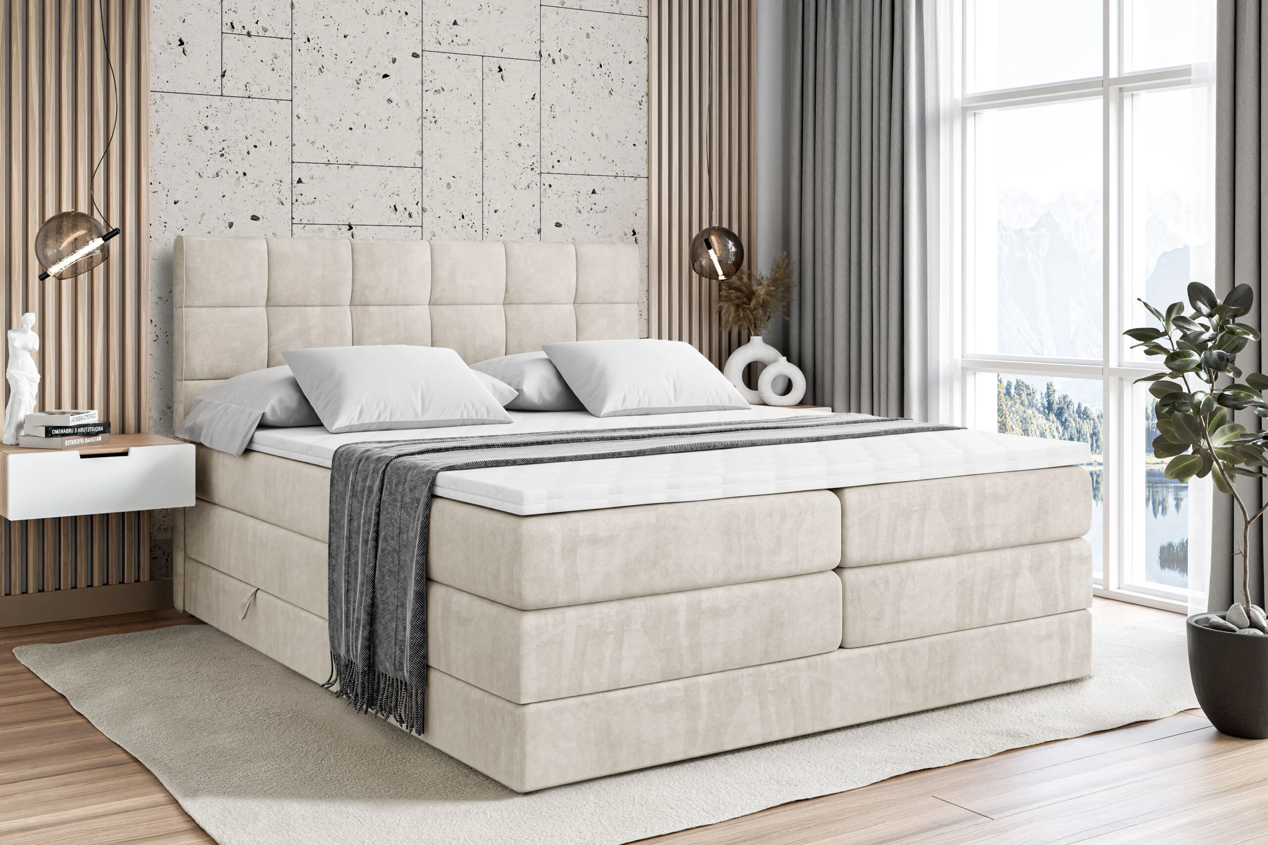 Boxspringbett APO KING Beige - Casablanca 2301 120x200 cm