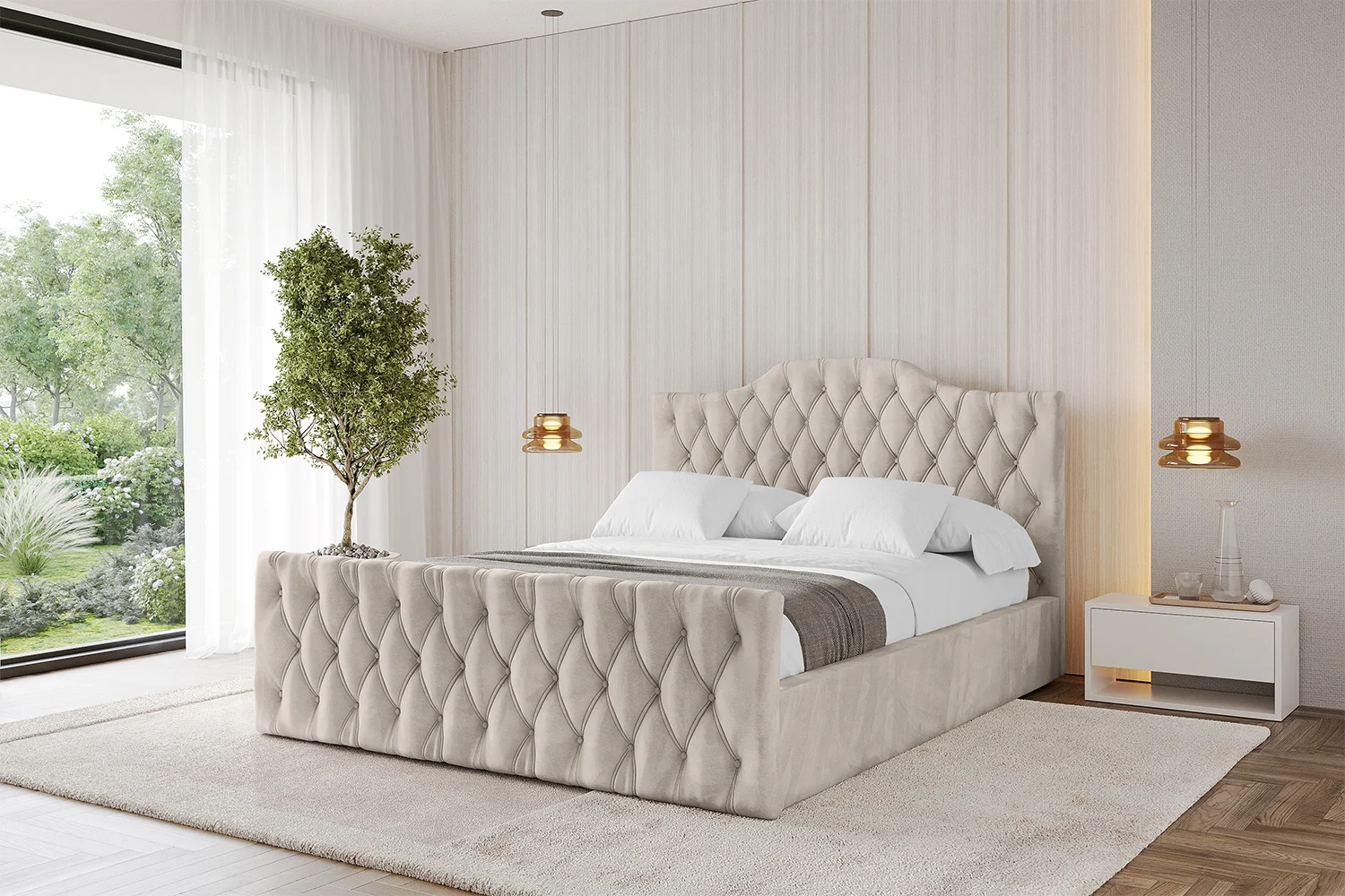 Polsterbett FALIO-Z Beige - Casablanca 2301 120x200 cm