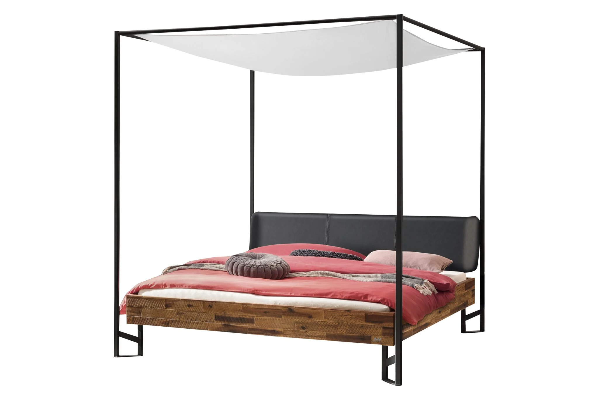 Hasena Bogina Himmelbett Akazie Vintage Metall Anthrazit