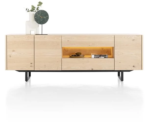 XOOON Modali Sideboard + LED Eichenfurnier/Metall