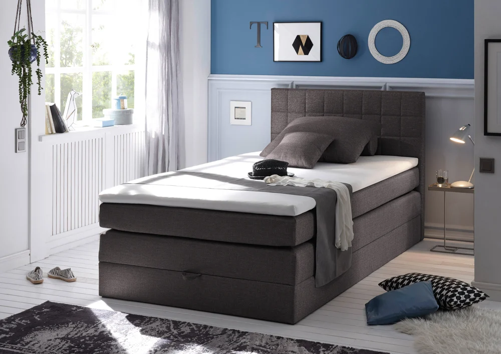 ED-Lifestyle Hawaii Boxspringbett 120x200 cm Anthrazit