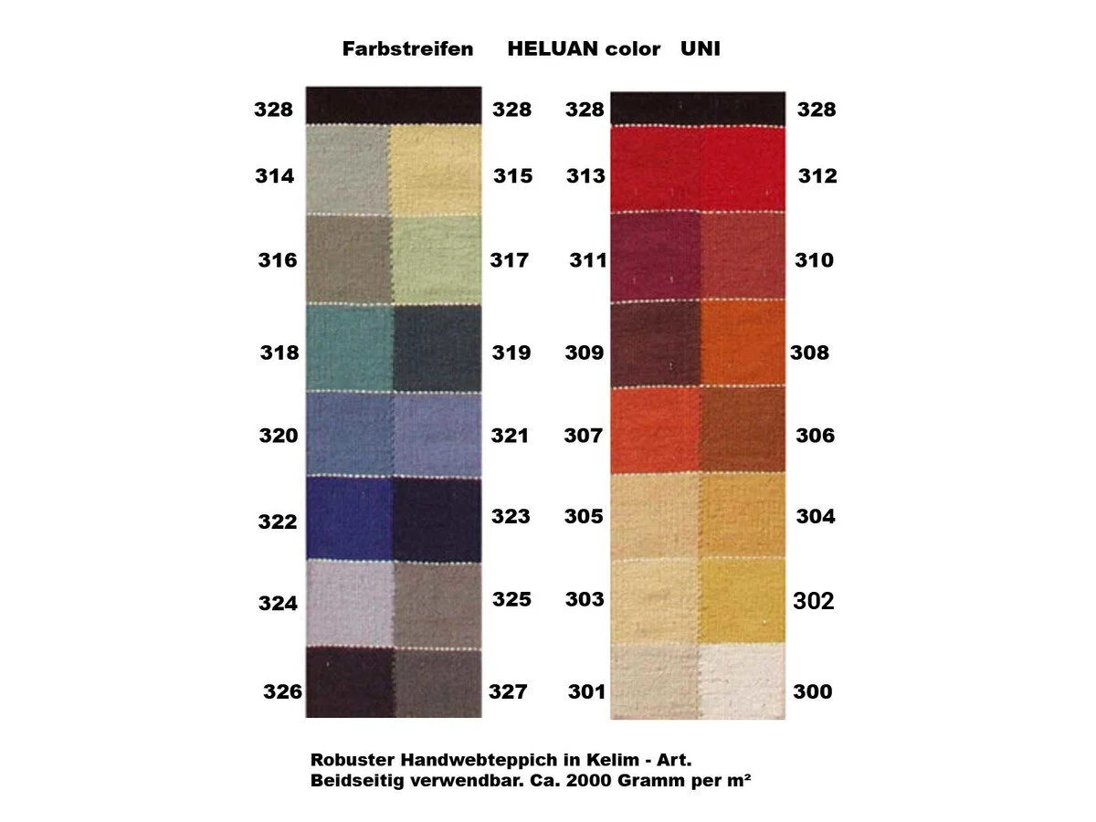 Heluan Color UNI Handwebteppich (einfarbig) - Fuggerhaus