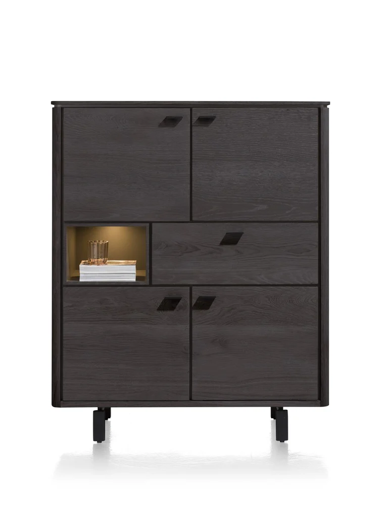 Henders & Hazel Livada Highboard Wildeiche Furnier/Metallgestell 115x140 cm