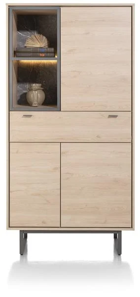 XOOON Helsinki Schrank 3 Türen, 1 Schublade Holzwerkstoff/Metall 100x195 cm
