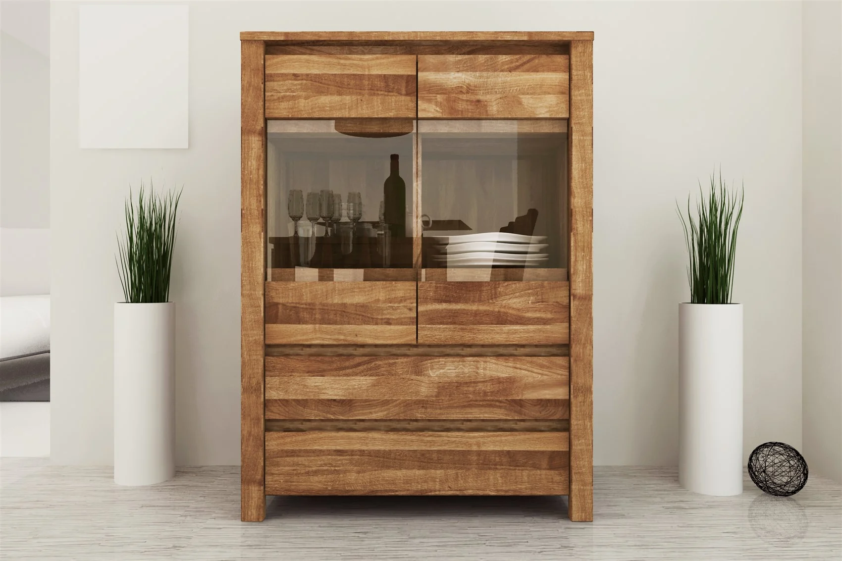 Anrichte Kommode MAISON Eiche massiv 80x112x45 cm - Fun Möbel