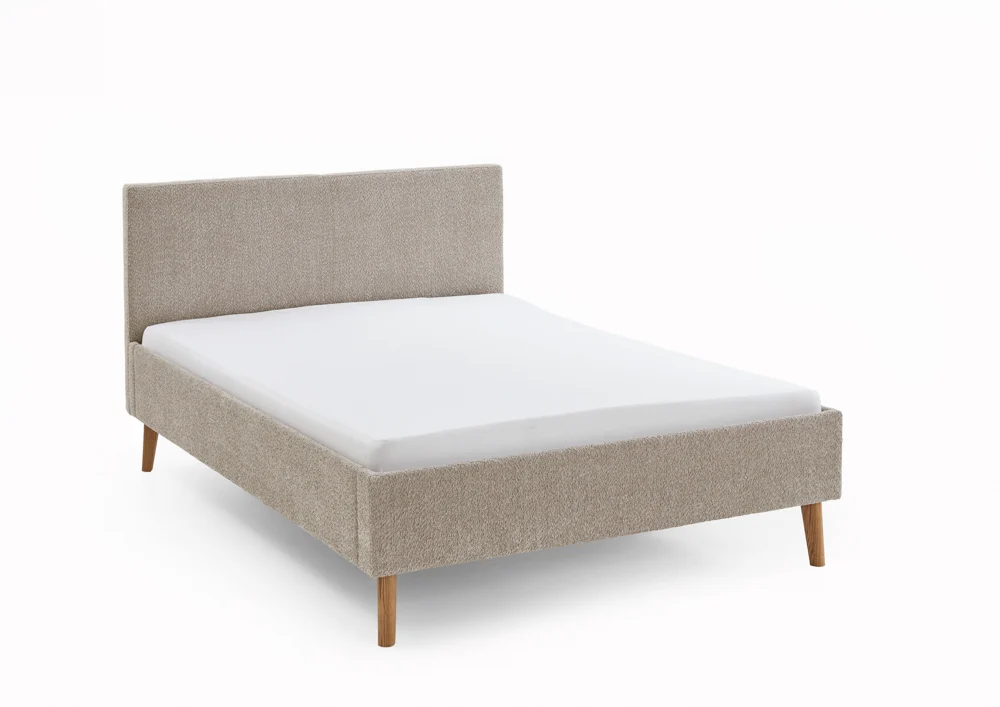Meise Möbel Kreta Polsterbett Kopfteil glatt Taupe