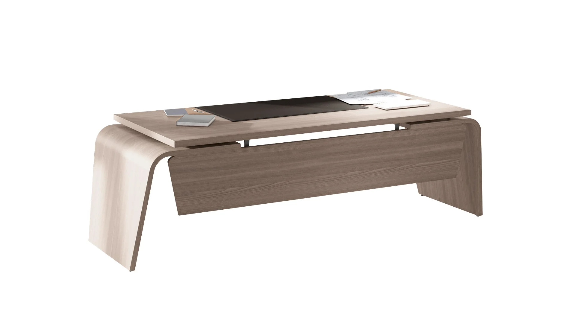 LARUS STRAIGHT DESK WITH INTERNAL LEGS - Della Rovere