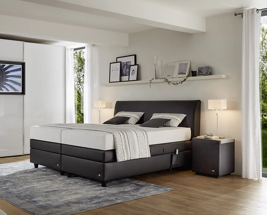 RUF Betten Mercata Motor Boxspringbett mit TTFK-Matratze und belüfteter Dämpfungszone