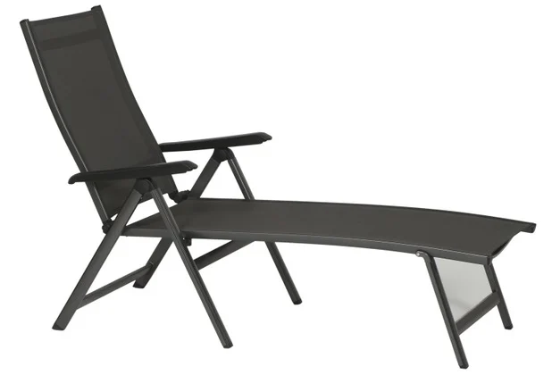 MWH Elements Gartenliege Aluminium/Textilene Iron Grey/Anthrazit