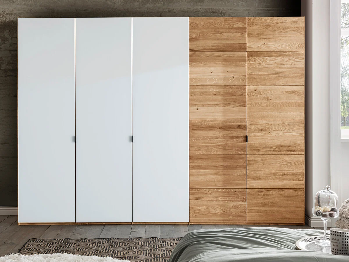 Forestales Colorado Endlosschrank mit Holz (F6)/Weiß- oder Spiegelglas