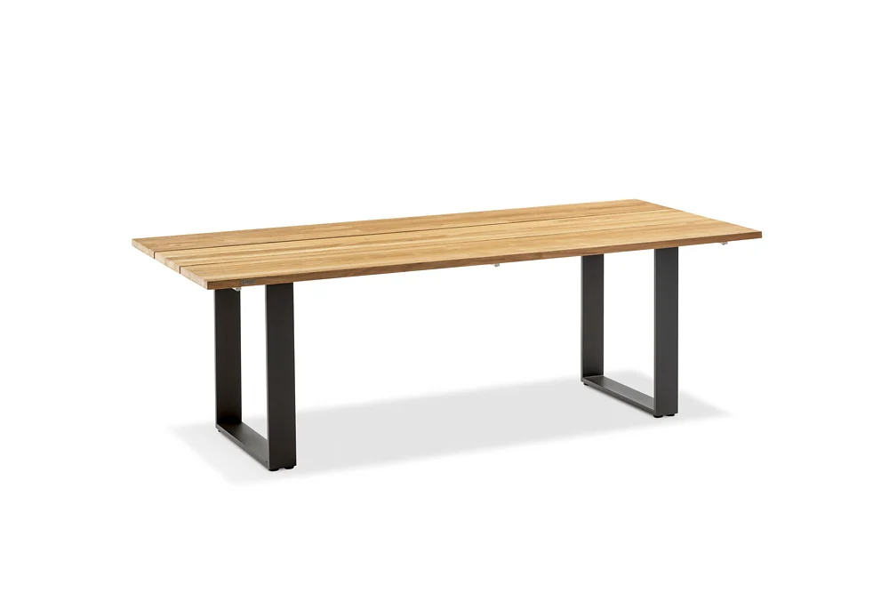 Niehoff Noah Tisch Profilkufe Aluminium/Teak
