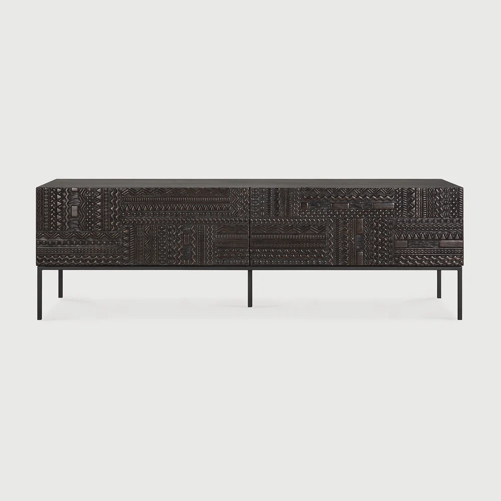 Ethnicraft Tabwa Indoor TV Anrichte Teakholz Off Black