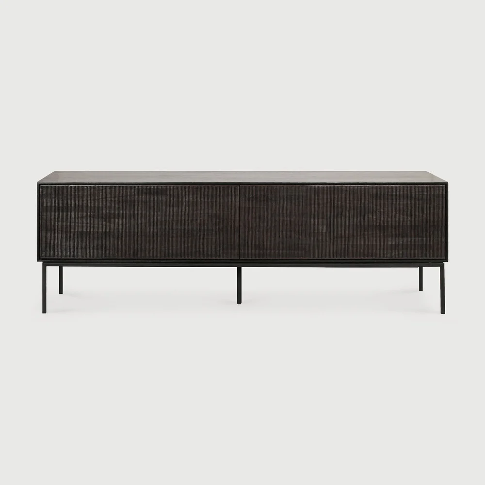 Ethnicraft Grooves Indoor TV Anrichte Teakholz Off Black