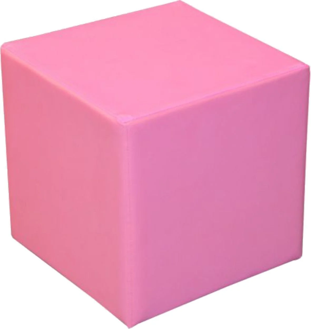 Sitzwürfel Sitzhocker Schminkhocker Hocker Sessel Kunstleder Rosa 45x45 cm - Fun Moebel