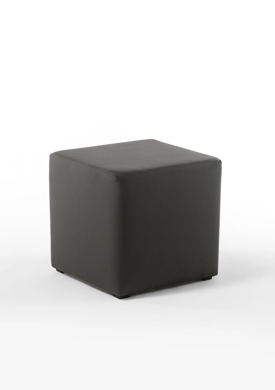 Sitzwürfel Sitzhocker Schminkhocker Hocker Sessel Kunstleder Schwarz 45x45 cm - Fun Moebel