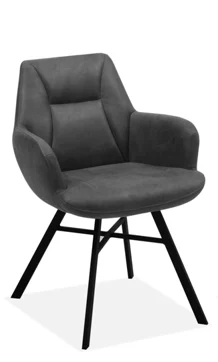 Maxfurn Nelson Dining Stuhl mit Armlehne Metall/Chicago Stoff