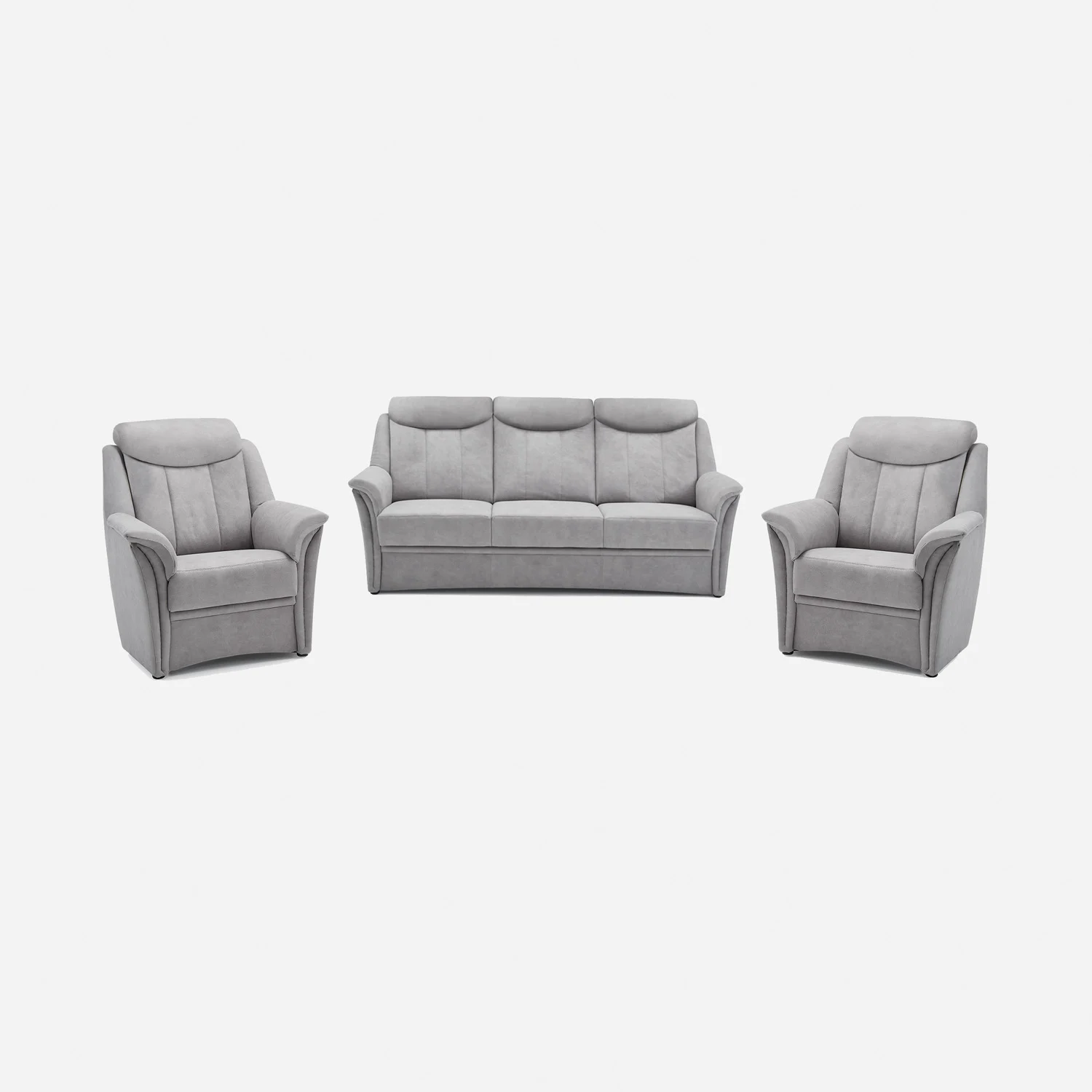 3-teiliges Sofa-Set Lugano Silber