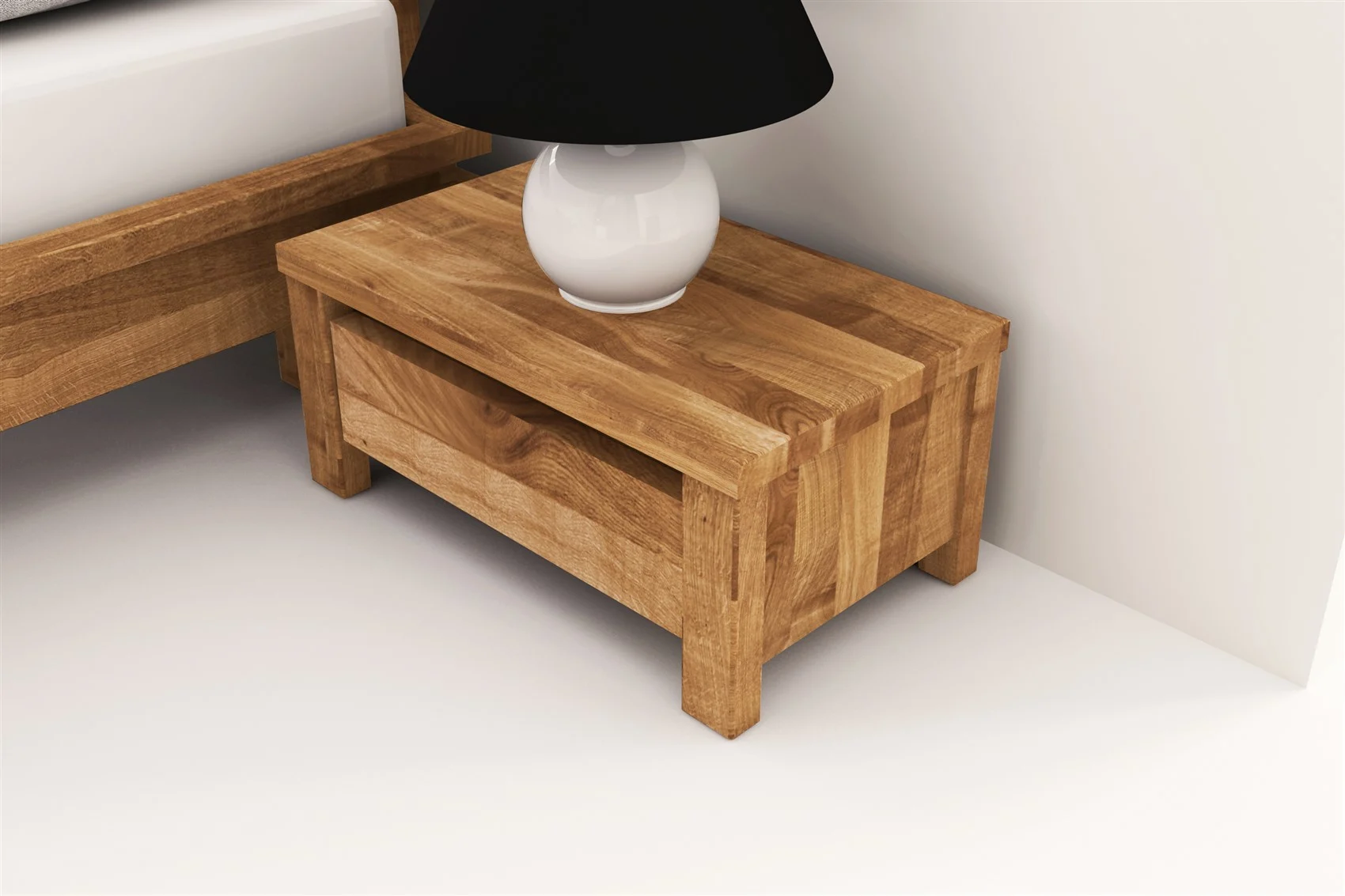 Nachtkommode Nachtschrank MAISON Buche massiv 51x23x30 cm - Fun Möbel