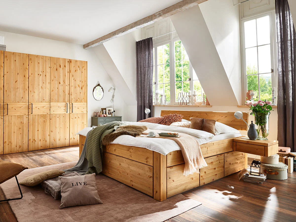 Tjørnbo Easy Sleep Massivholz Schubladenbett Trio