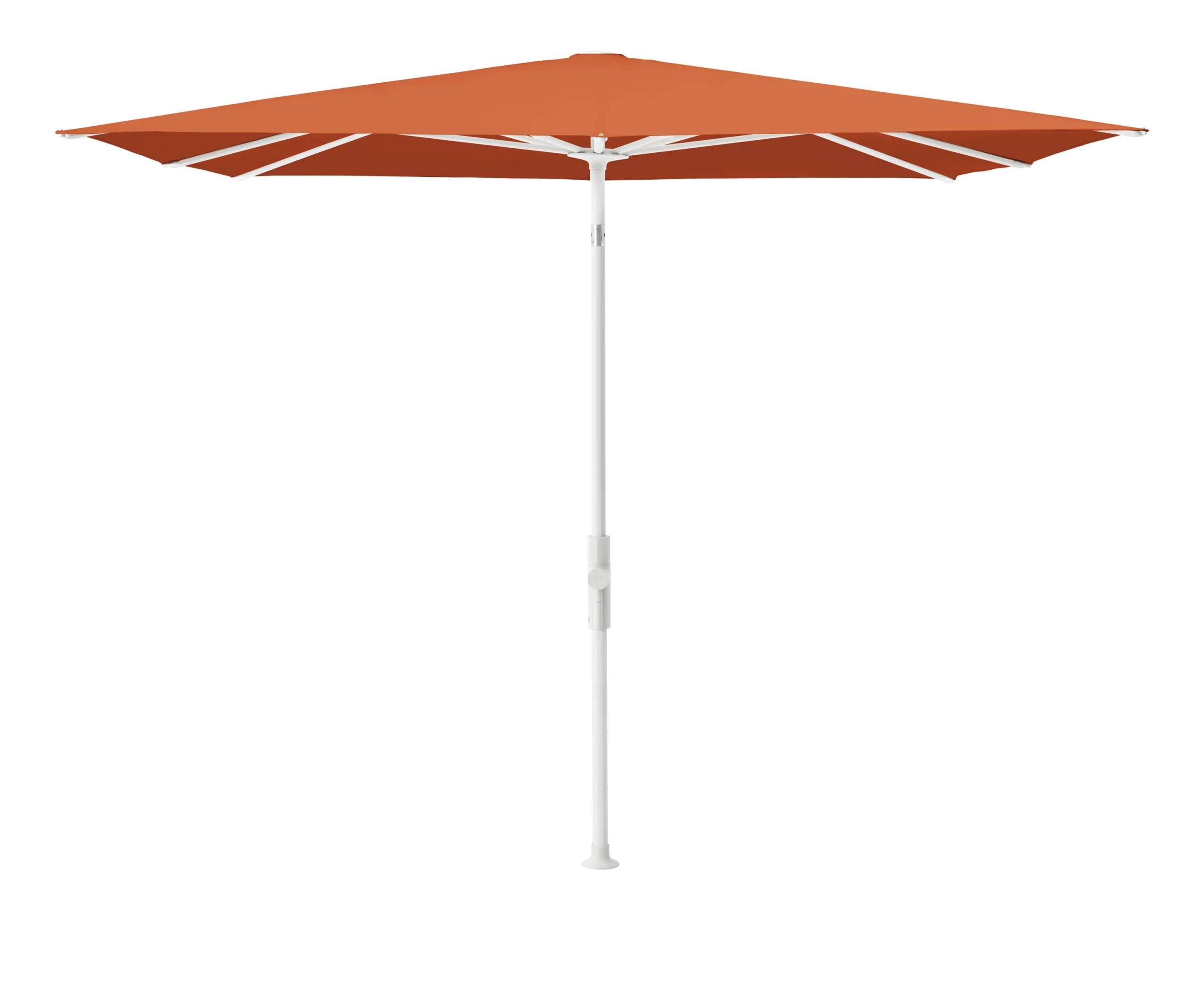 Glatz Twist Sonnenschirm 250x200 8-teilig Aluminium Weiß Stoffklasse 5