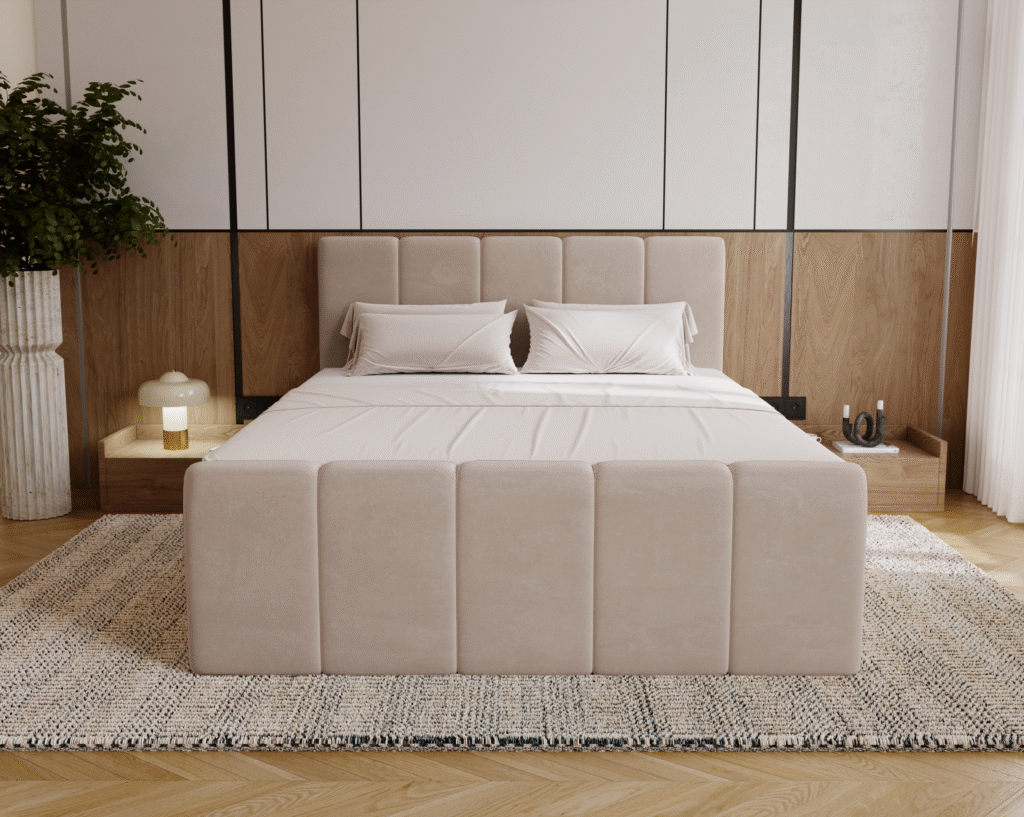 Boxspringbett Berg mit Matratze, Stoff Komodo